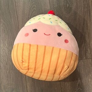 Squishmallows Pink and Cream Cupcake Plush